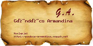 Göndöcs Armandina névjegykártya
